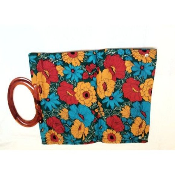 Floral Bold Tote Bag Retro Handbag Vintage Accessories - Picture 4 of 7